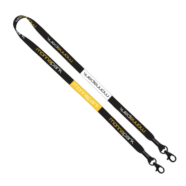 1/2" Double Ended Dye-Sublimated Lanyard with Metal Crimp and Metal Lobster