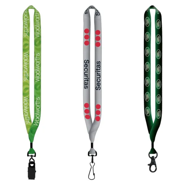 3/4" rPET Dye-Sublimated Lanyard w/ Metal Crimp & Metal Split-Ring