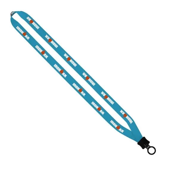 1/2" Dye-Sublimated Lanyard with Plastic Clamshell and Plastic O-Ring view 5