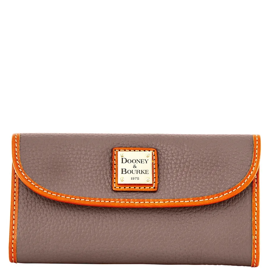 Dooney & Bourke Pebble Grain Continental Clutch - Elephant Brown