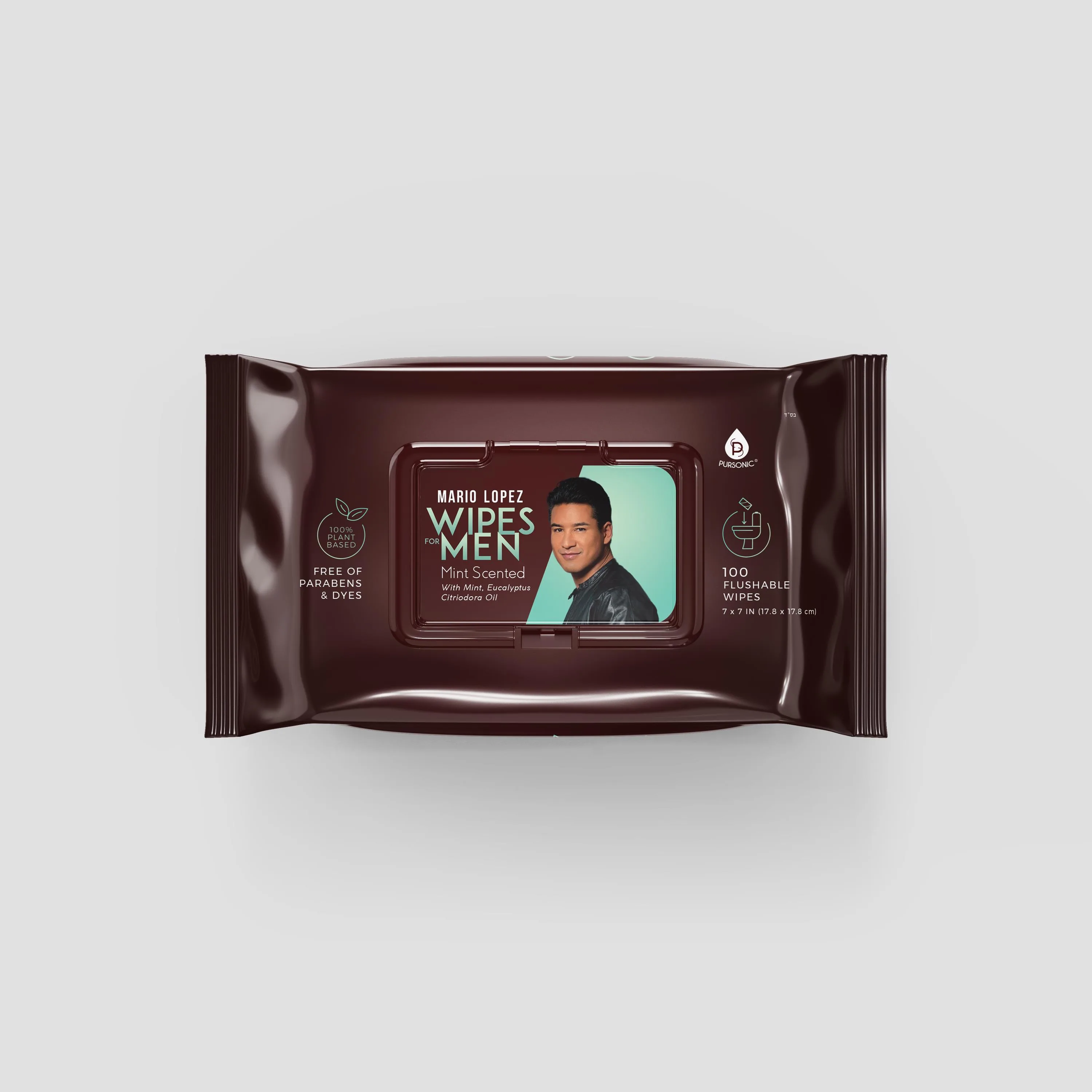 Pursonic 12 Pack Of Flushable Mario Lopez Man Wipes (1200 Mint Scented Wipes)