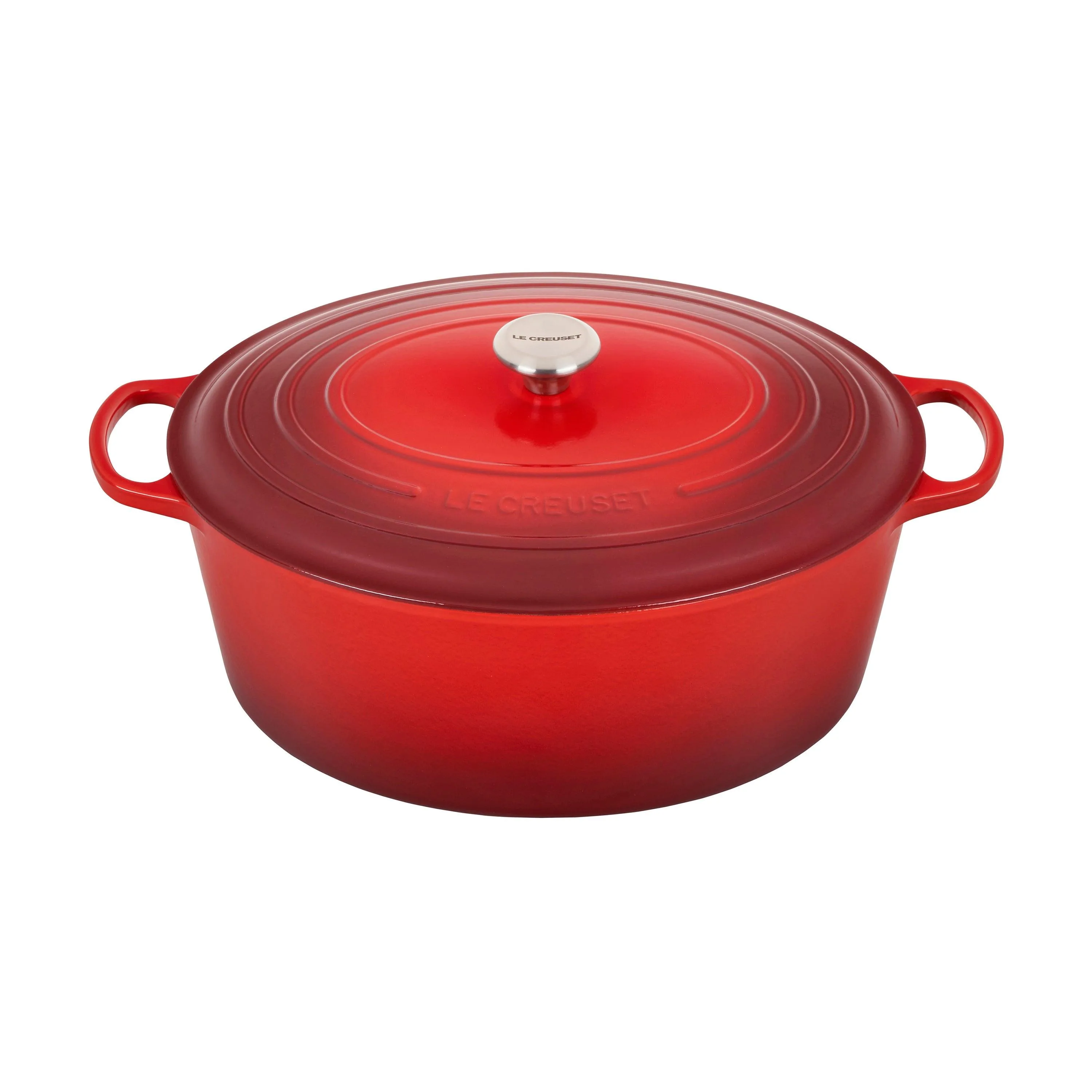 Le Creuset 15.5Qt Signature Cast Iron Oval Dutch Oven Cerise