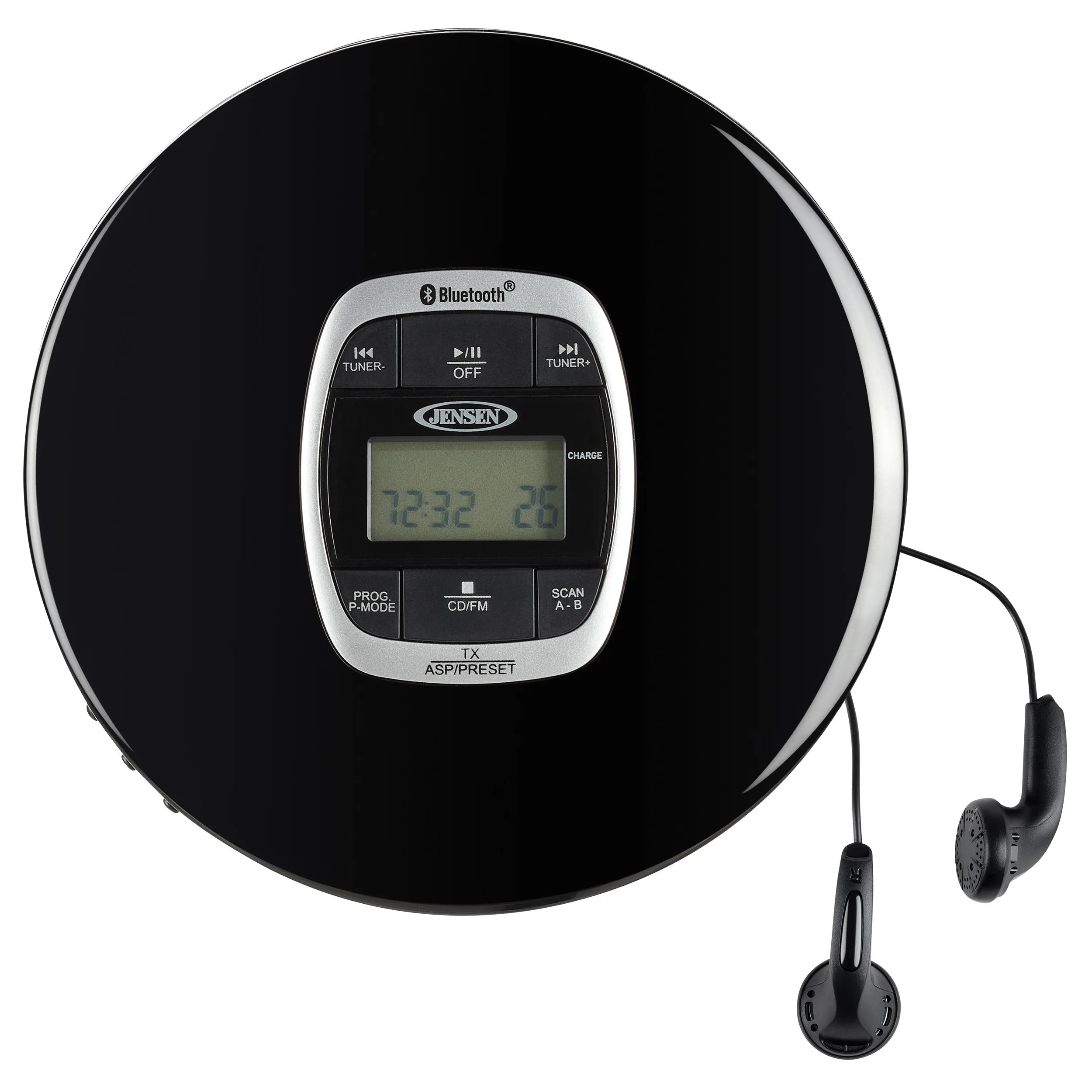 Jensen Audio Personal Bluetooth Cd Player w/Digital Fm Radio And Bass Boost