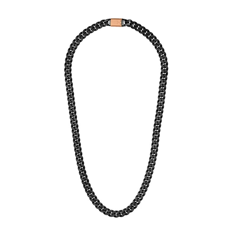 Bulova Jewelry Latin Grammy® Gunmetal And Rose Gold Curb Chain