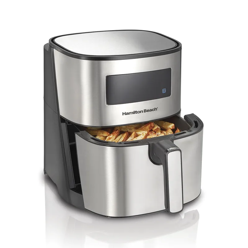 Hamilton Beach Digital Air Fryer, Stylish Stainless Steel, 5.8 Quart Capacity
