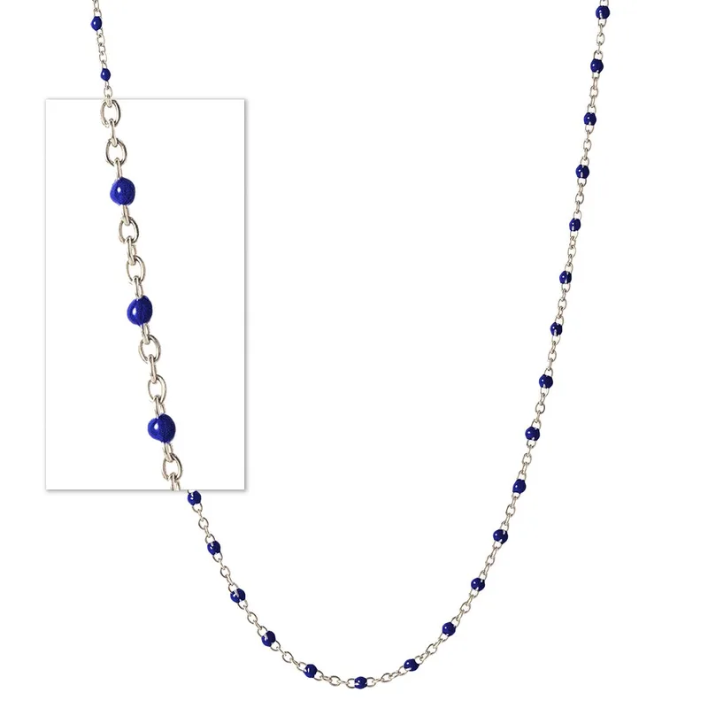 Jilco Inc Navy Blue Beaded Enamel Chain