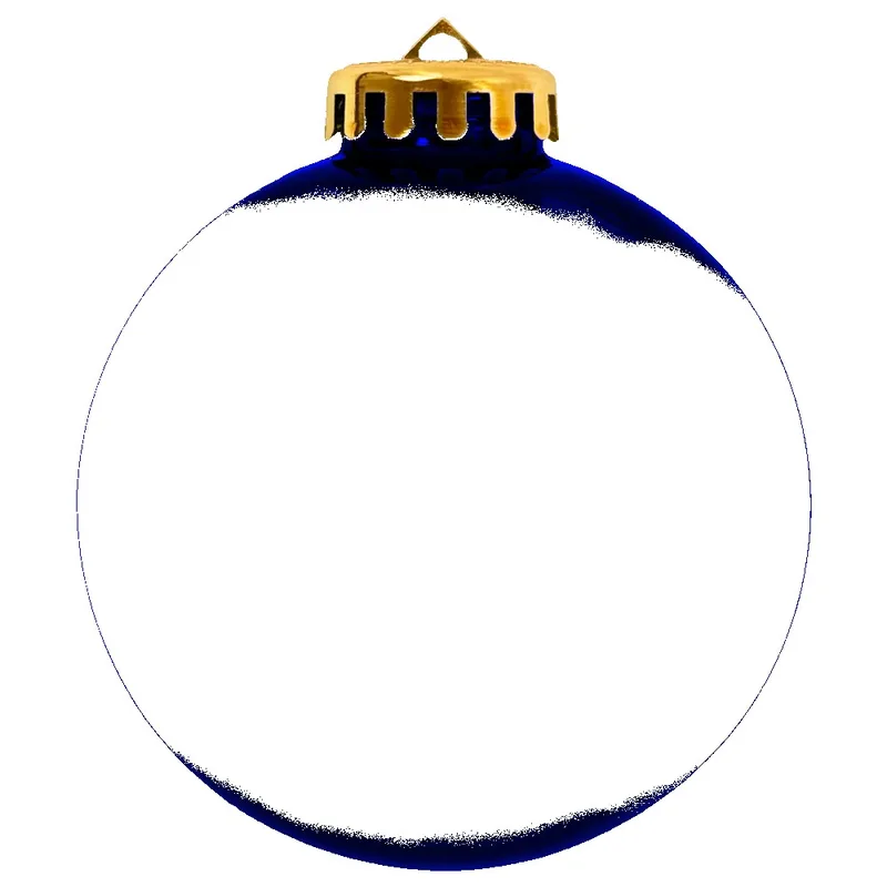 3¼" Crystal Translucent USA-Made Round Glossy Shatterproof Ornament view 4