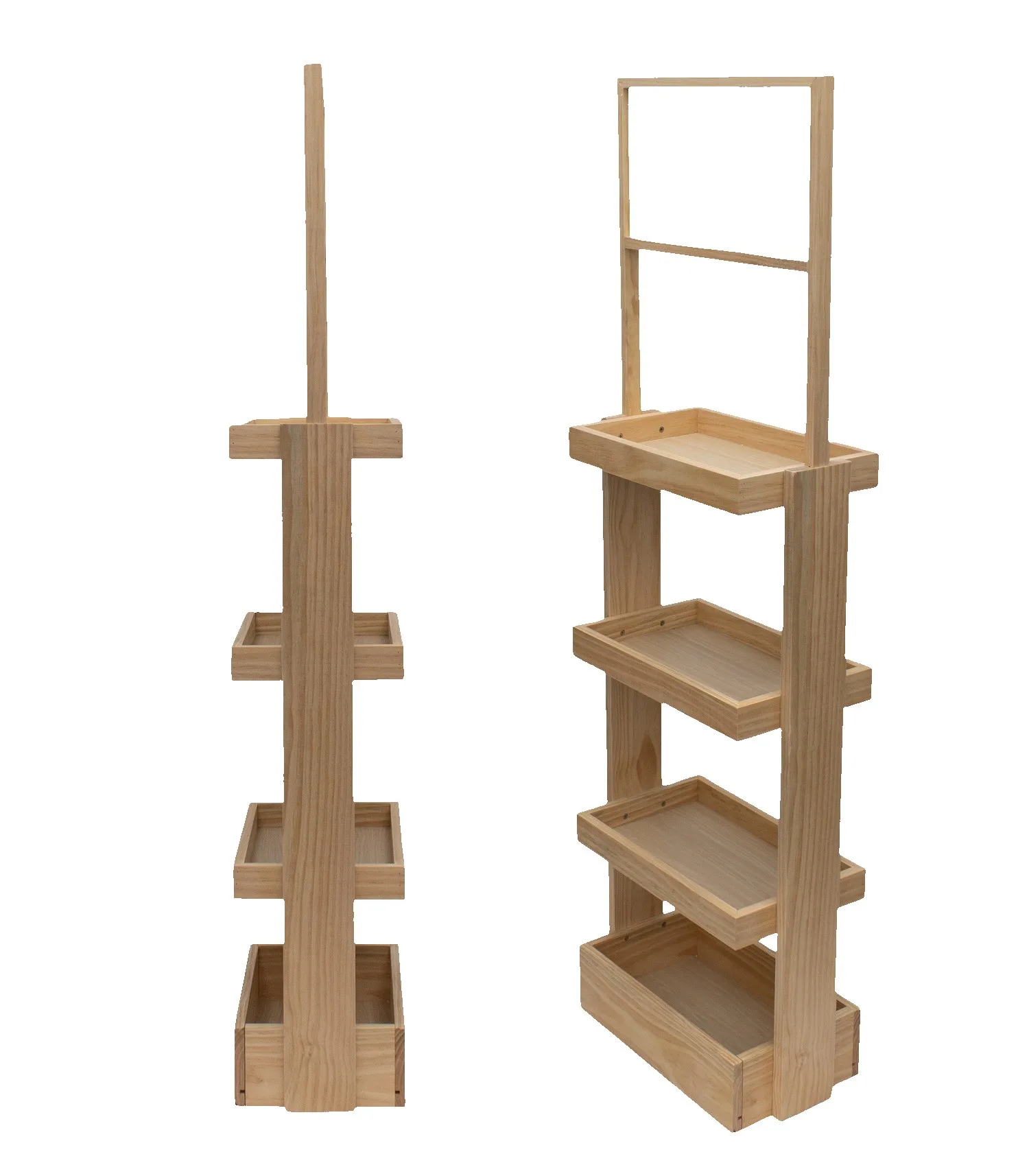 4-Shelf Wood Display Stand view 3