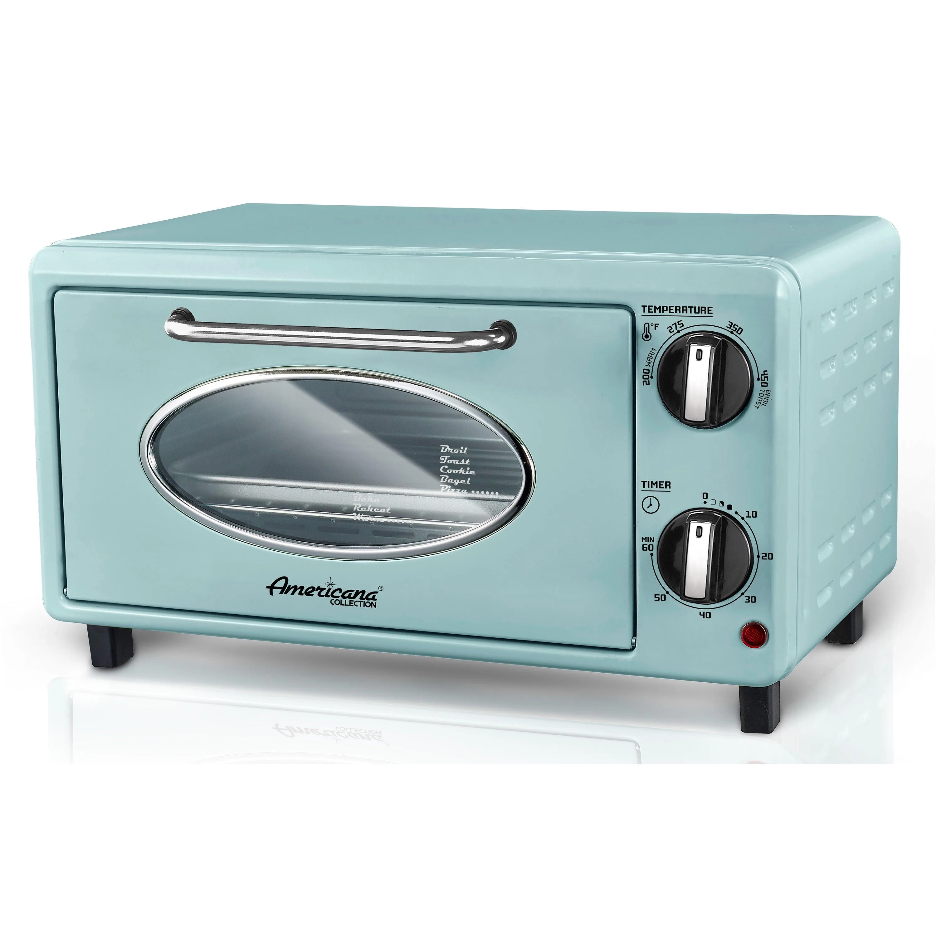Elite Americana Retro Countertop 2 Slice Toaster Oven