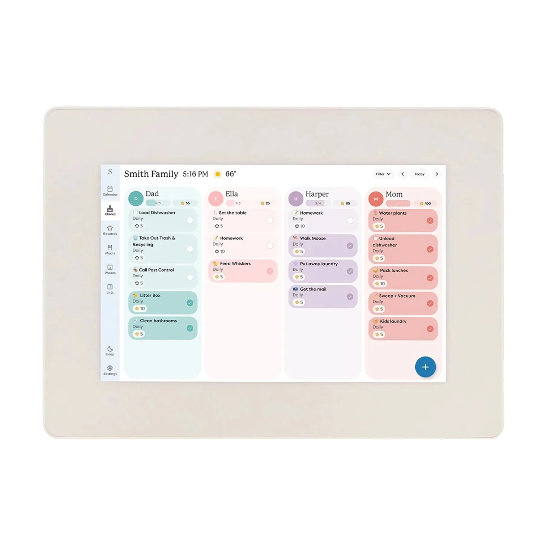 Skylight 10-inch Digital Calendar - White