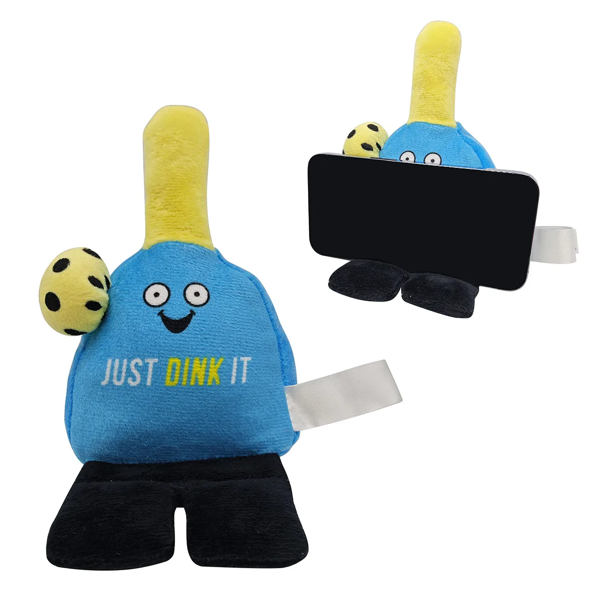 Phone Pals™ Weighted Plush Phone Holder - Pickleball Player view 2