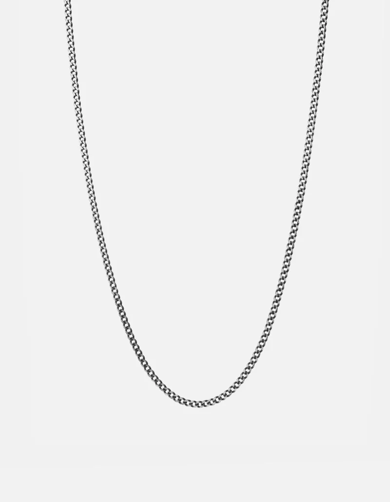 Miansai 3Mm Silver Cuban Chain Necklace Men's