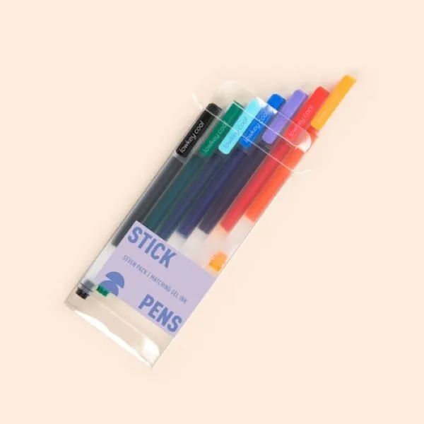 Black, Green, Light Blue, Royal Blue, Purple, Red, & Orange