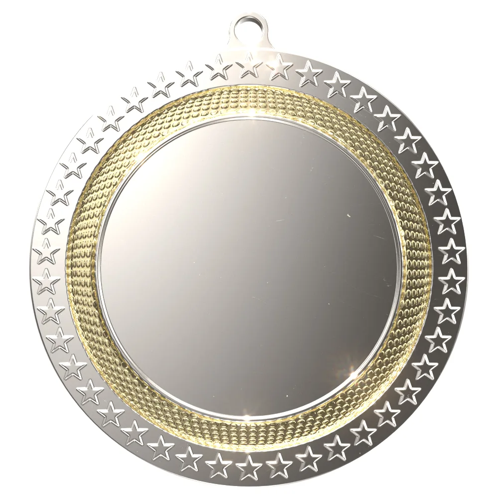 Dual Plated Blank Medallions 3" w/ Eyelet
