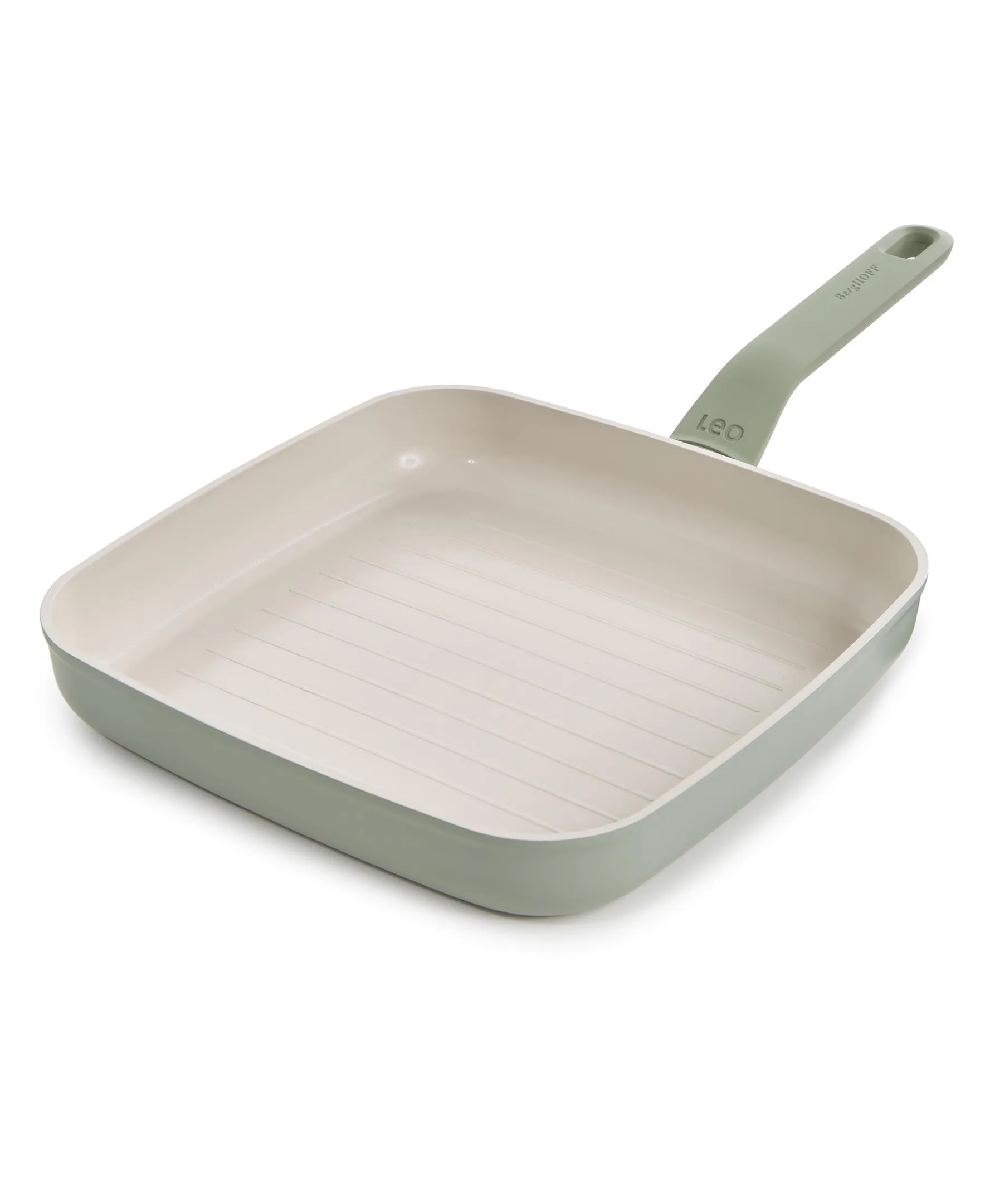 BergHoff Leo Balance Ns Ceramic Grill Pan 10", Recycled Aluminum, Sage