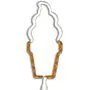 Ice Cream Soft Serve Cone Multi-Color Inkbend Standard, Bent Pen