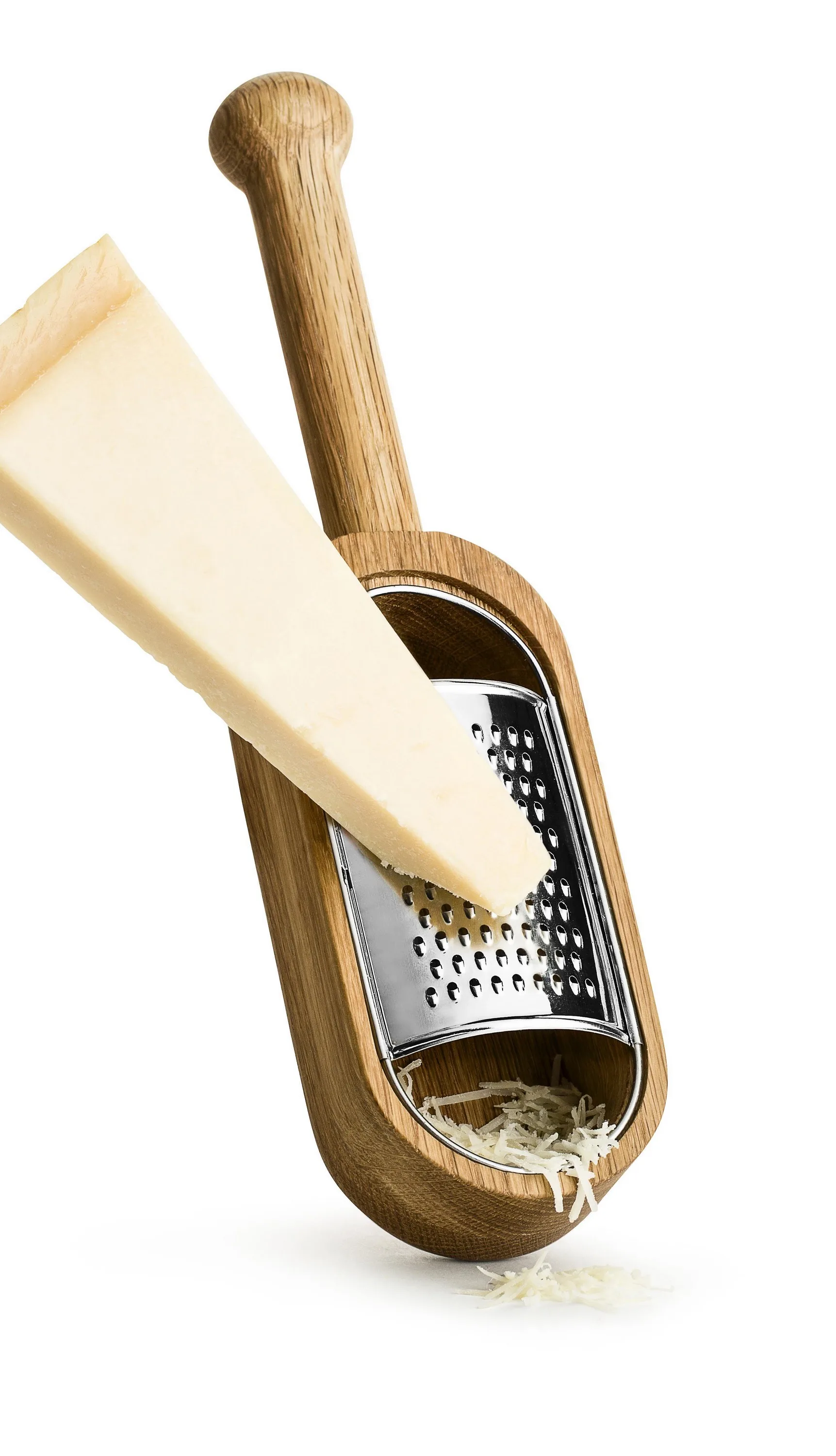 Sagaform Nature Stainless Steel Cheese Grater w/Oak Holder