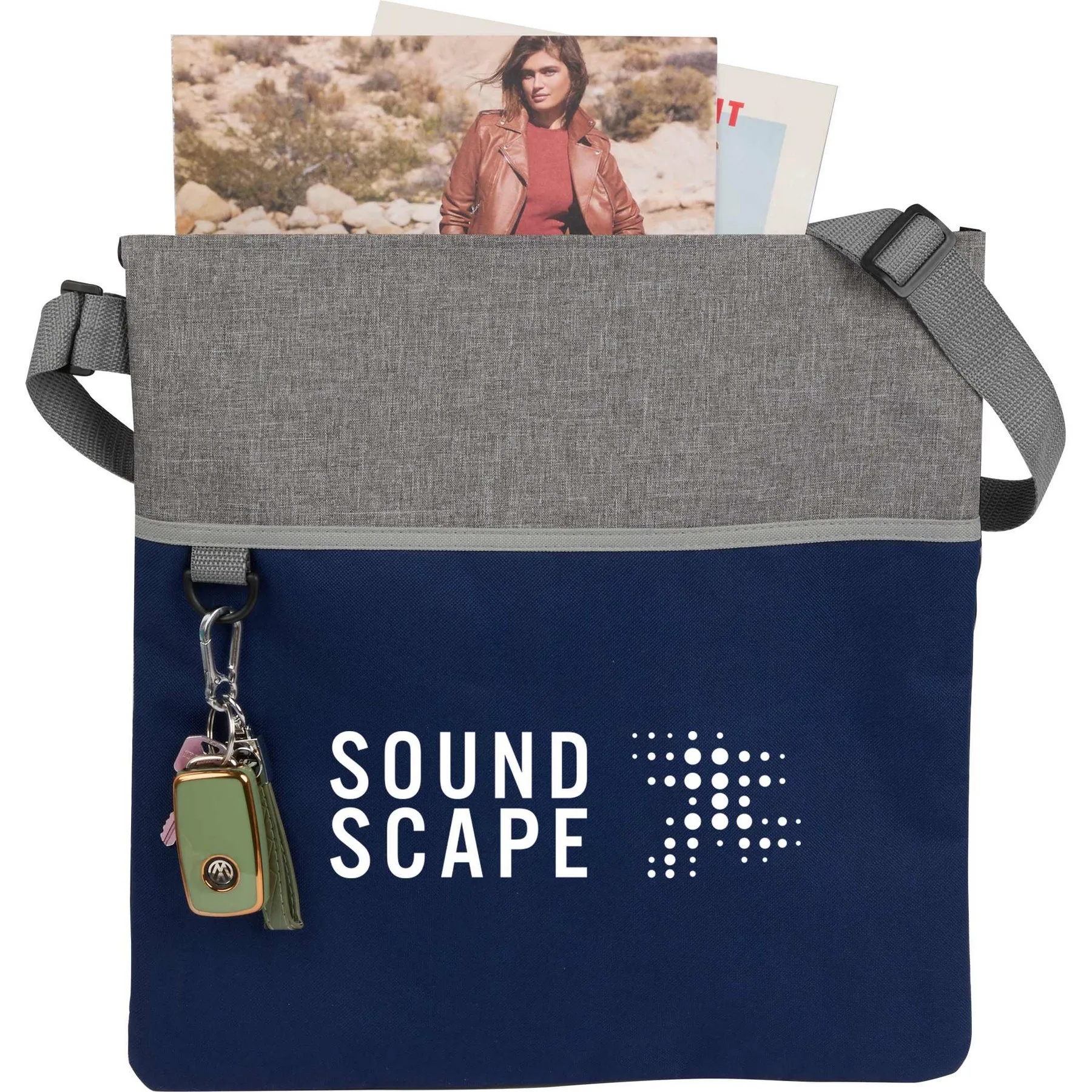 Double Heather rPET Crossbody Tote view 2