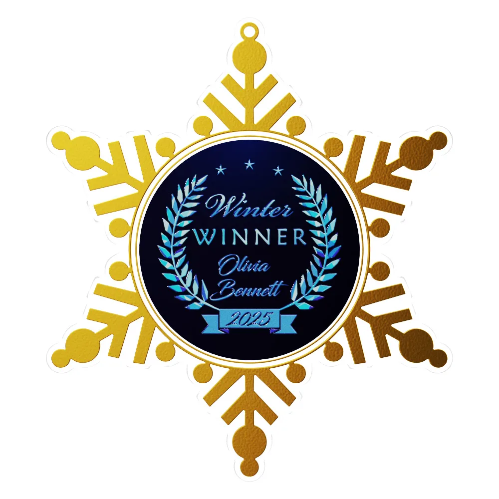 Vibraprint® Acrylic Snowflake Ornaments (3")