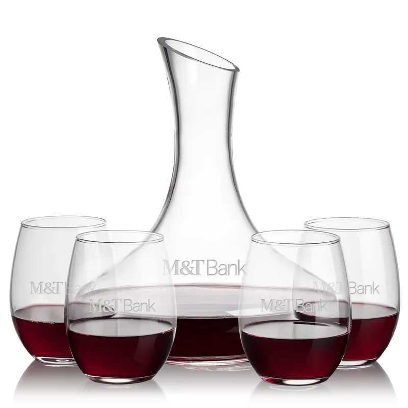 Carafe Stemless Set, Stanford Set, Carafe & 4 Stemless
