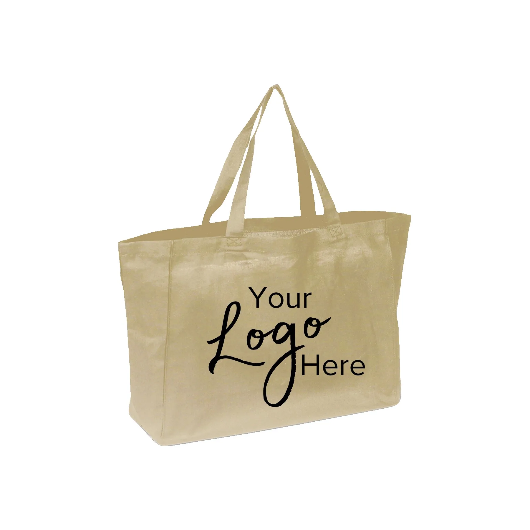 Canvas Ultimate Shopper Bag w/6" Gusset (16"x12"x6")