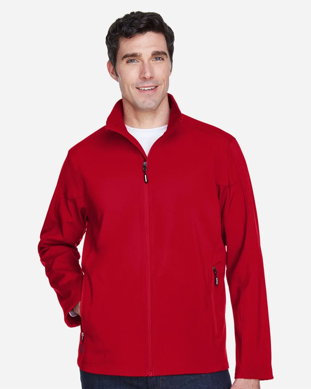 CORE365™ Men's Cruise Two-Layer Fleece Bonded Soft Shell Jacket view 2