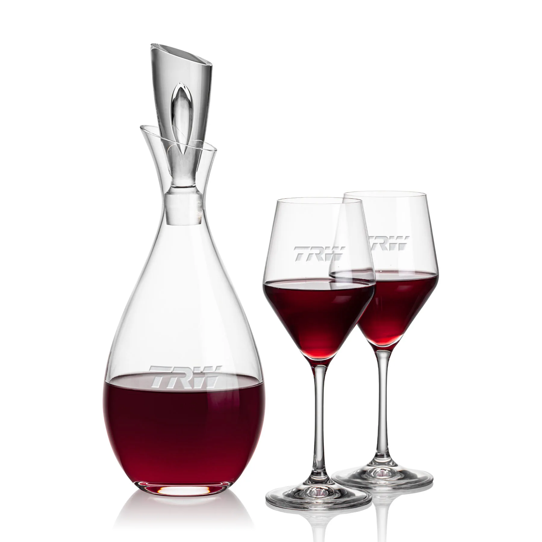 Stemmed Set, Bengston Wine Set, Decanter & 2 Wine