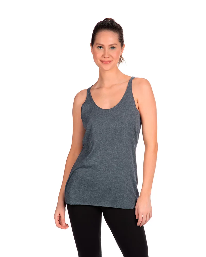 NEXT LEVEL APPAREL Ladies' Triblend Racerback Tank view 5