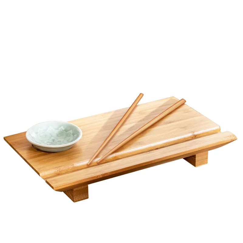 KitchenSupply Joyce Chen - Burnished Bamboo Sushi Board Set