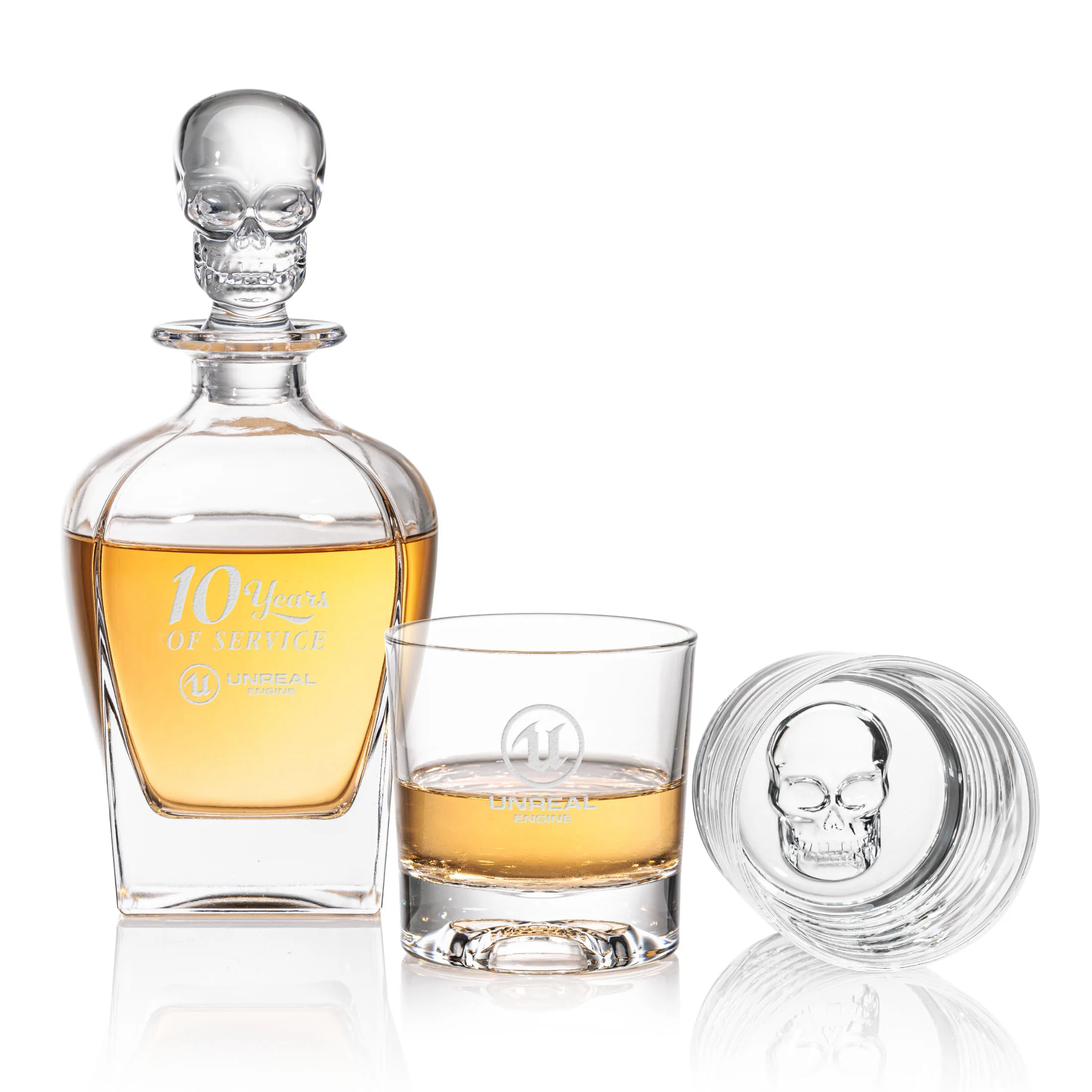 Decanter Set, Deep Etch, Decanter & 2 OTR