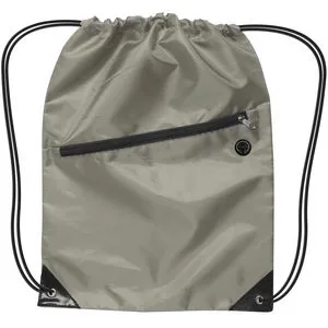 Drawstring Backpack w/ Zipper view 2