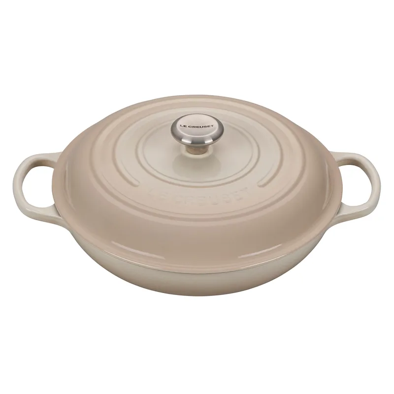 Le Creuset 3.5Qt Signature Cast Iron Braiser Meringue