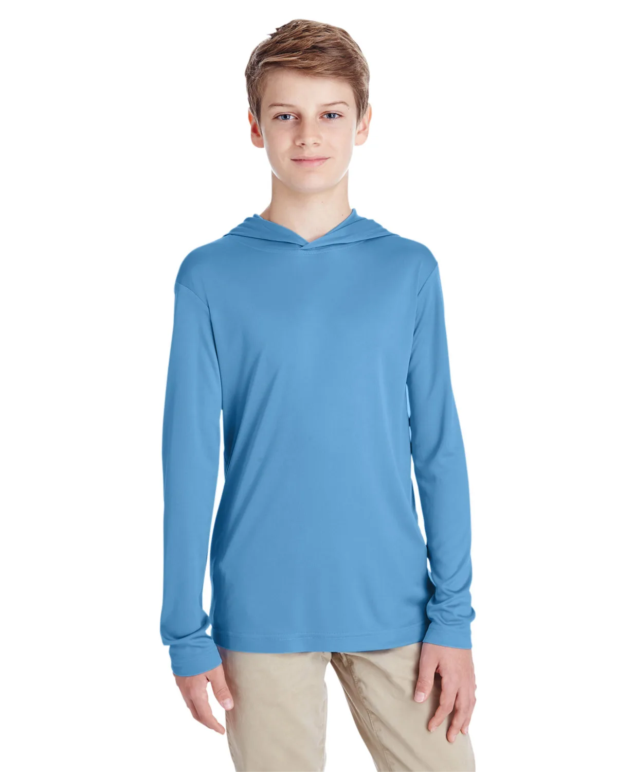 Team 365 Youth Zone Performance Long Sleeve Hooded T-Shirt view 5