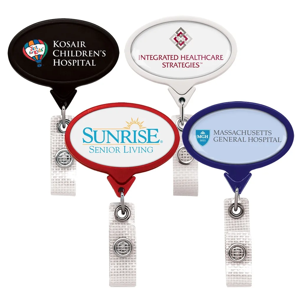 Jumbo Anti-Microbial Oval Retractable Badge Reel