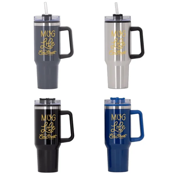 Behemoth 40 oz. Hugo Plastic Interior Stainless Steel Travel Mug