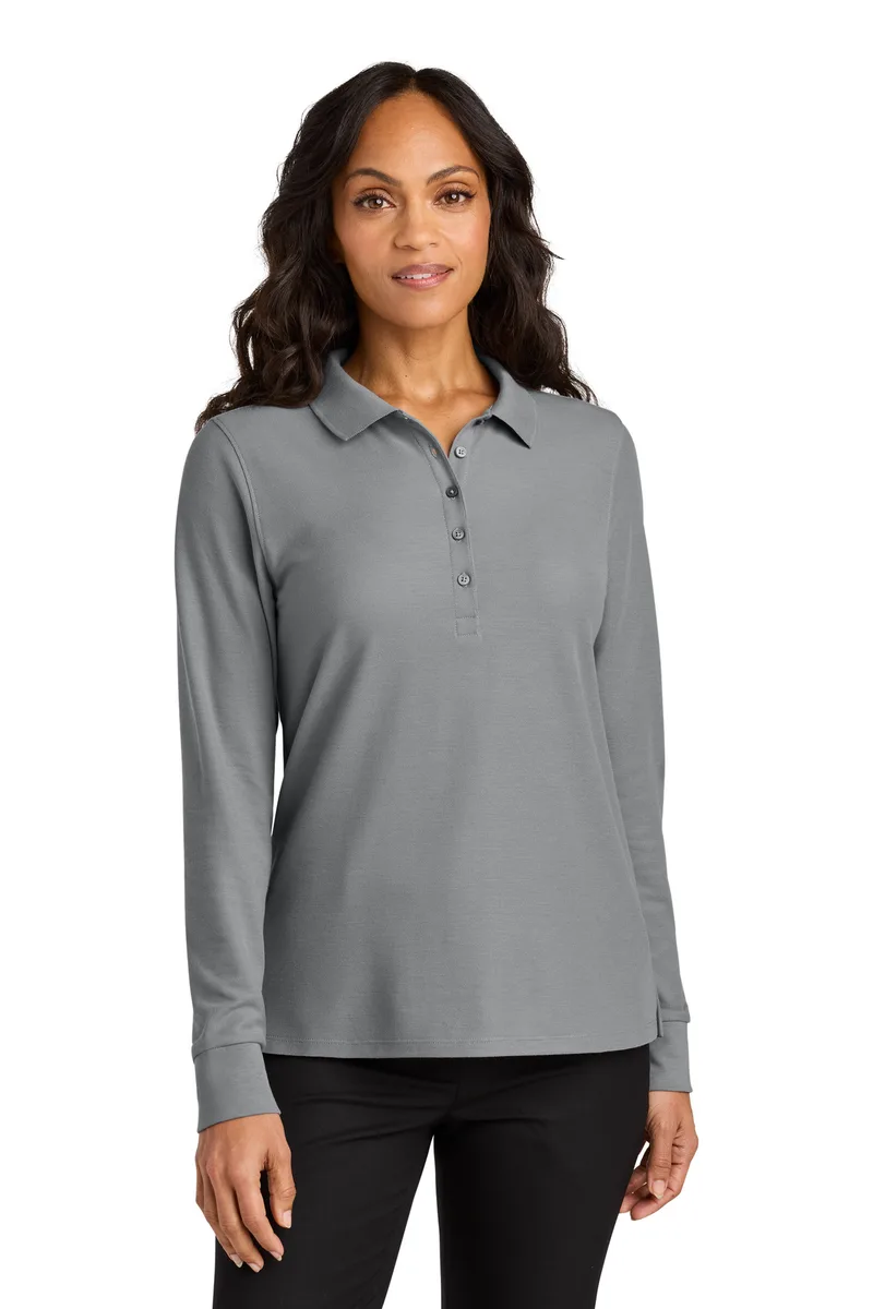 Port Authority® Women's Wearever Signature Pique Long Sleeve Polo view 4