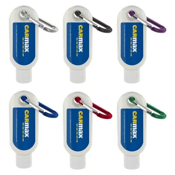 1.9 oz SPF 50 Sunscreen in Clear Bottle with Carabiner view 2