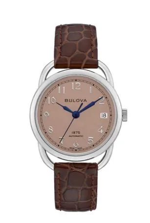 Citizen® Joseph Bulova Commodore Ladies Leather Strap Watch w/Blush Dial