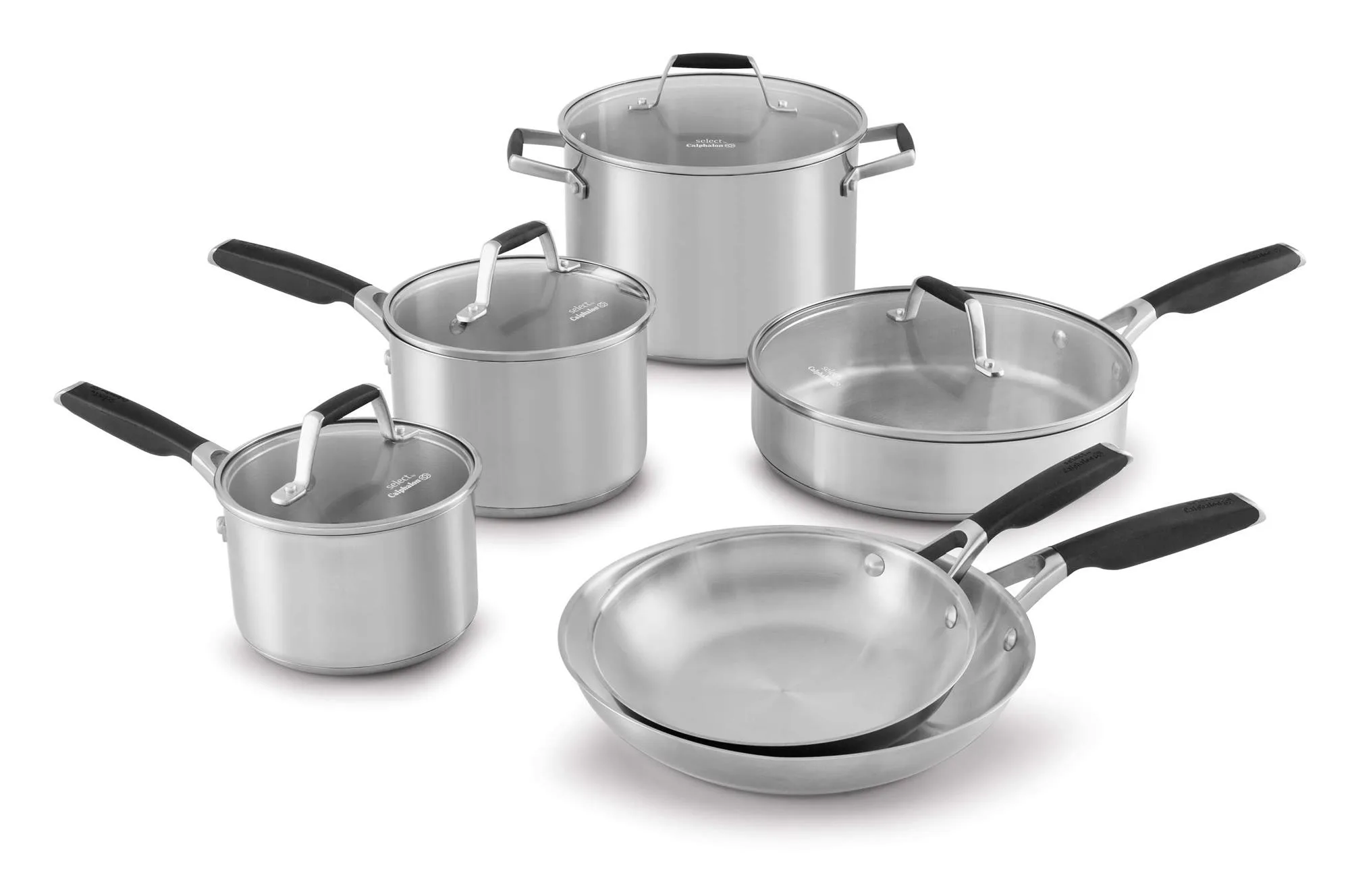 Calphalon Select By Calphalon Stainless Steel 10 Pc Cookware Set