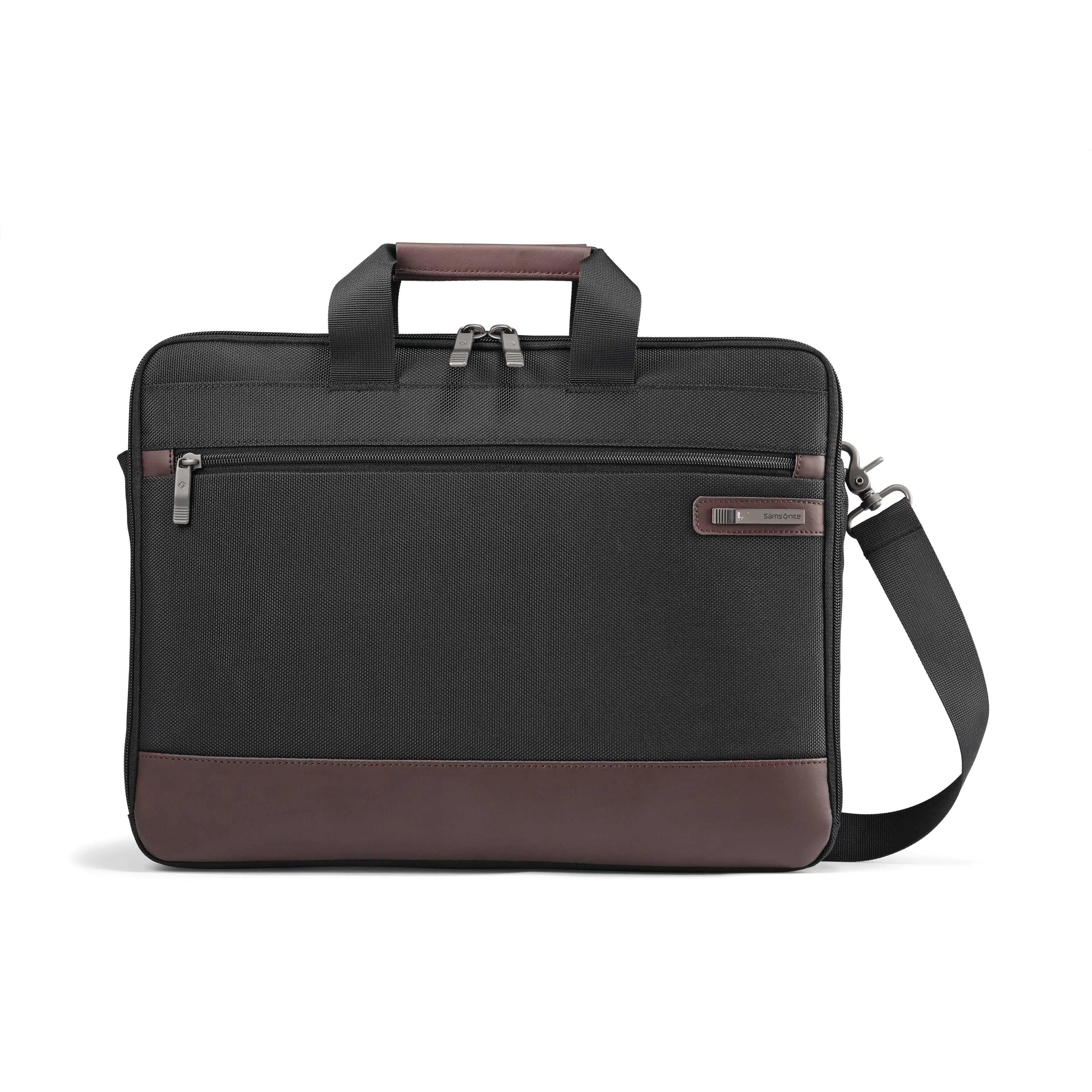 Samsonite® Kombi Slimbrief - Black/Brown