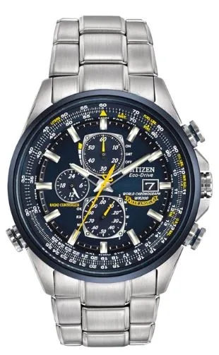 Citizen® Men's Blue Angels® World Chronograph Eco-Drive® Stainless Steel Watch