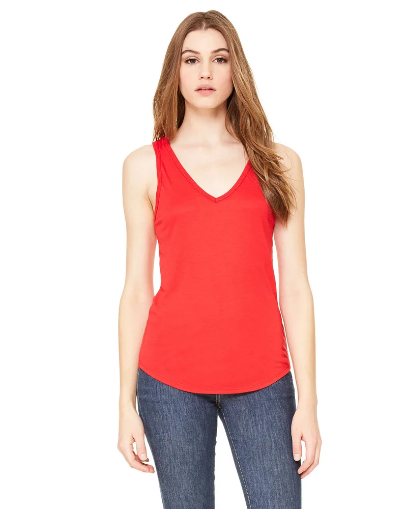 BELLA+CANVAS Ladies' Flowy V-Neck Tank view 6