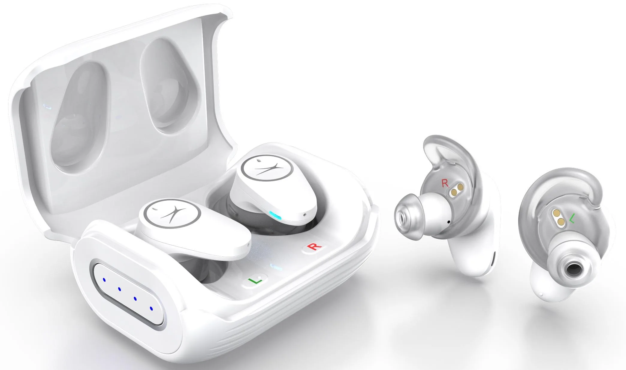 Altec Lansing White Hydrabuds Truly Wireless Noise Canceling Bluetooth Earphone