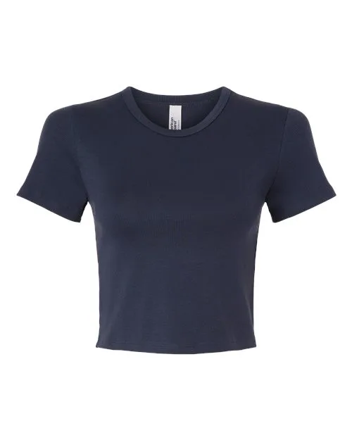 American Apparel® Women's Baby Rib Cropped T-Shirt view 4