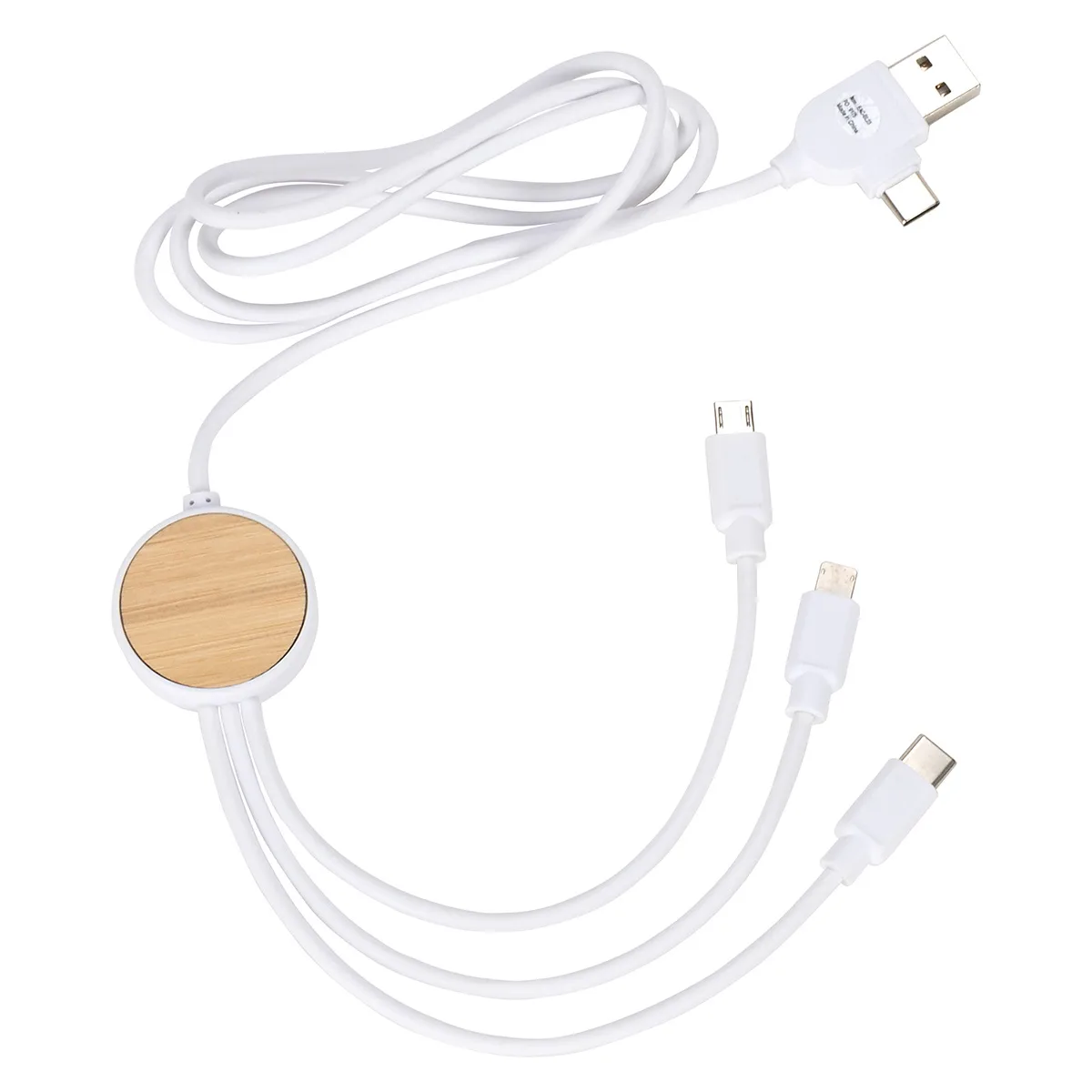 Bamboo 3-in-1 39" Charging Cable view 2