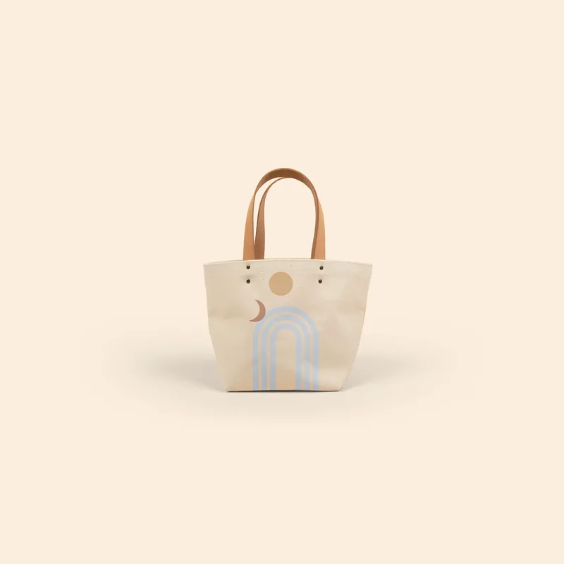 Dumpling Tote - Heavyweight Canvas With Leather view 2