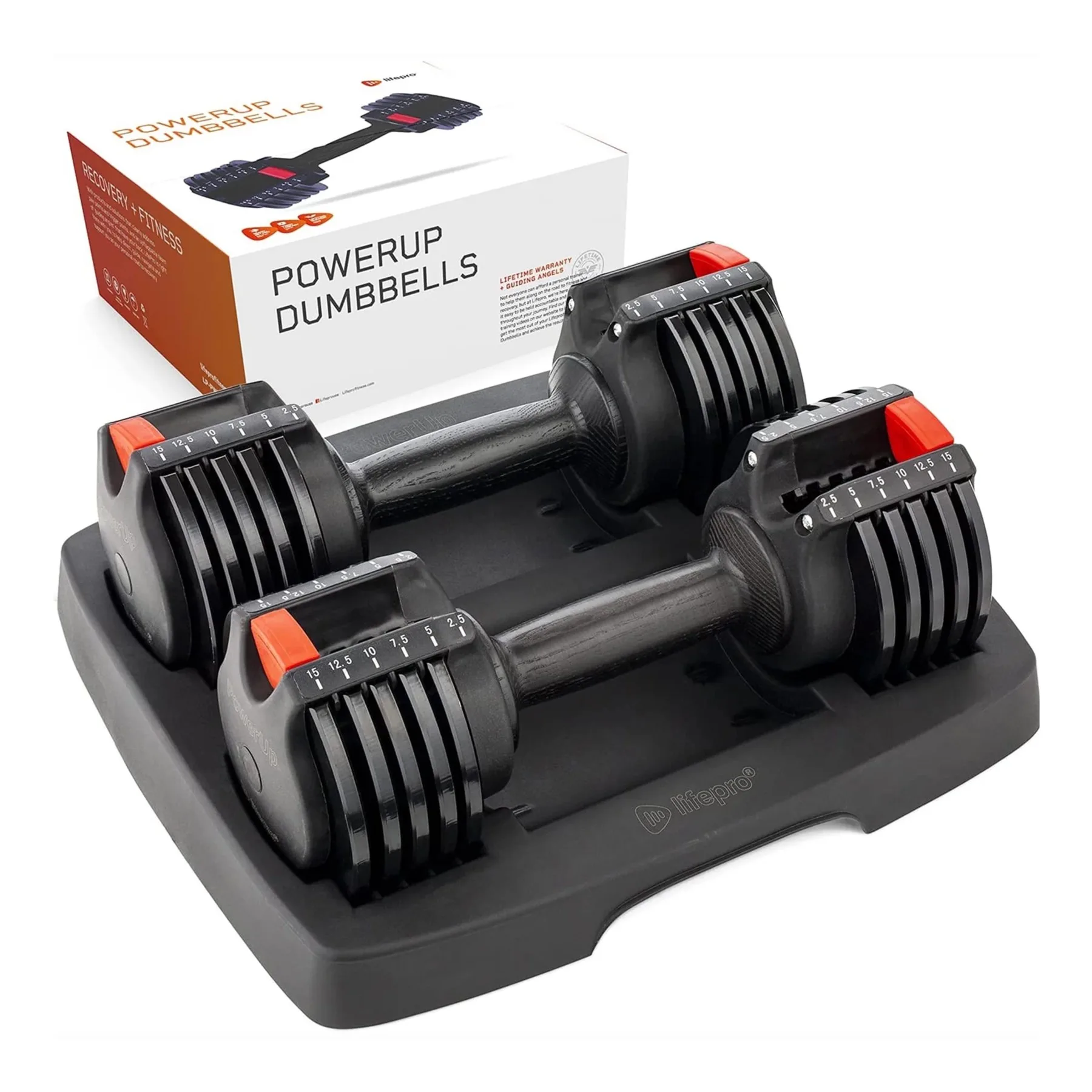 Lifepro PowerUp Adjustable Dumbbells