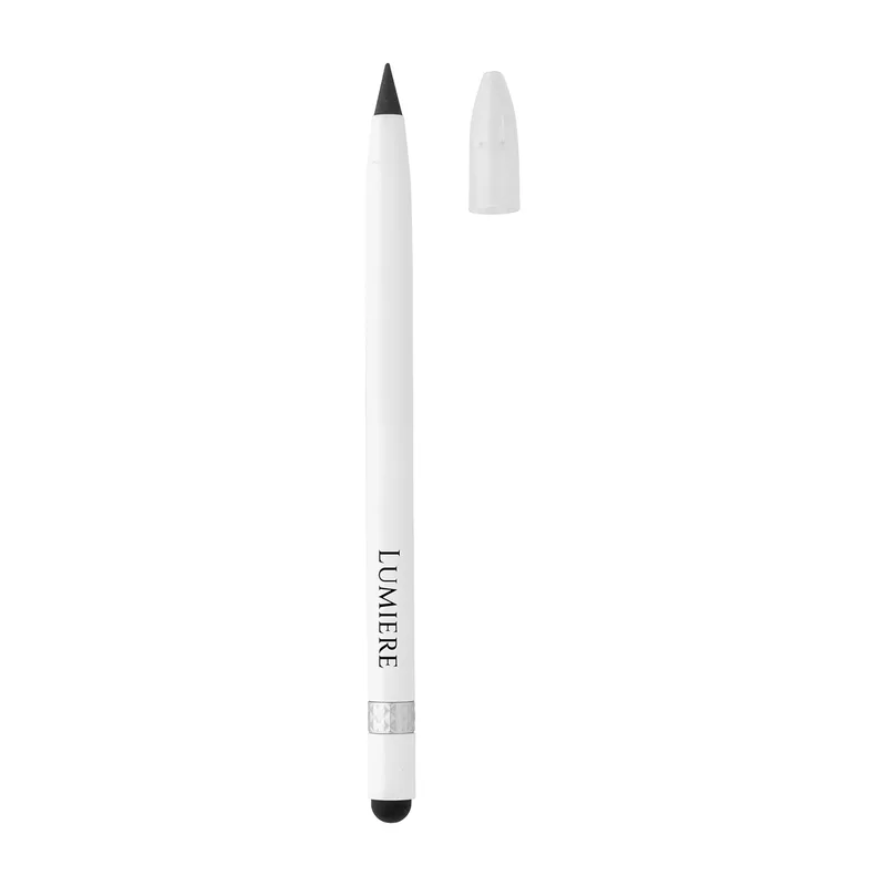 Aluminum Inkless Pen with Eraser - White