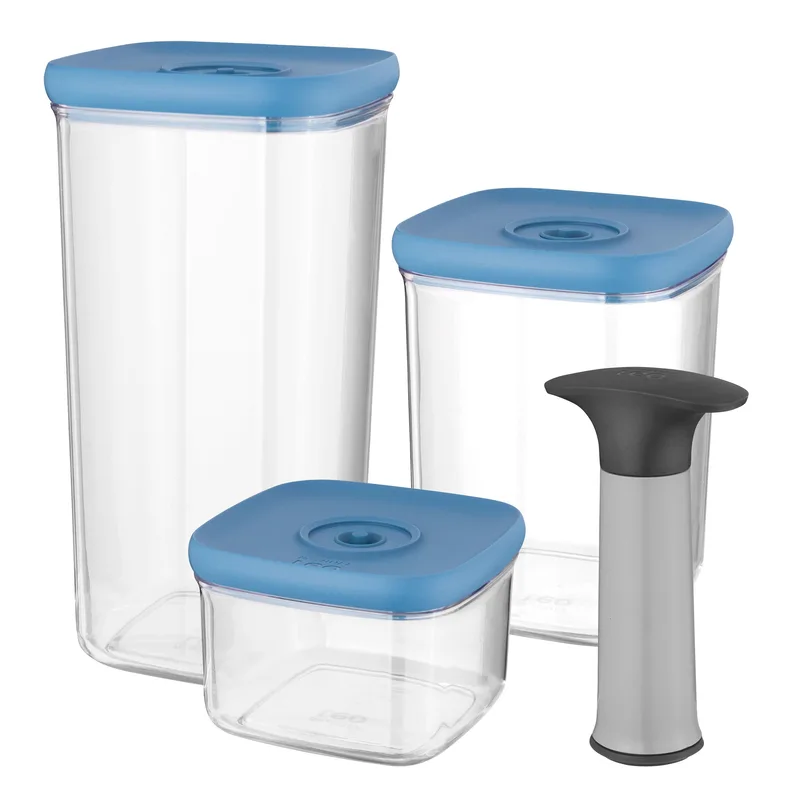 BergHoff Leo Vacuum Food Container Set (4X), Blue