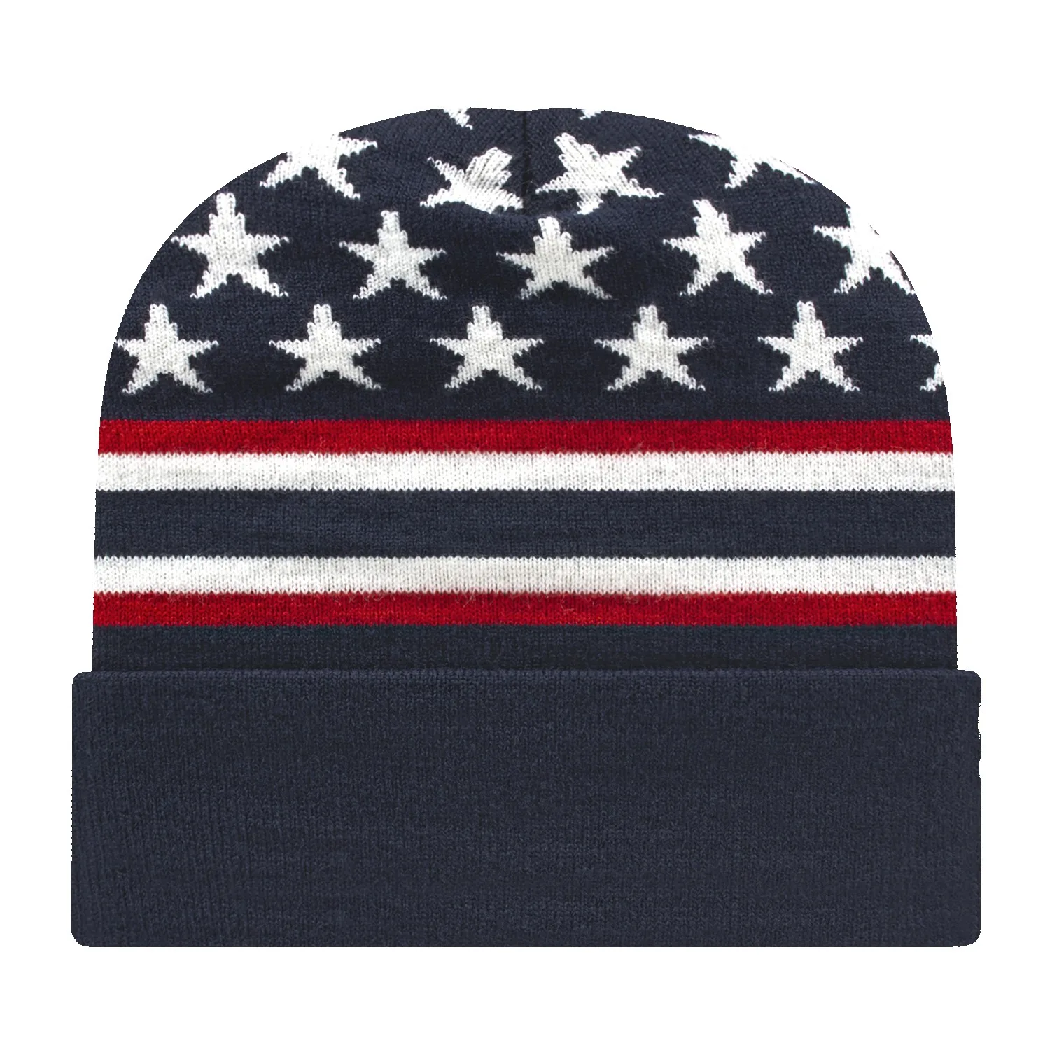Flag Knit Cap with Cuff view 2